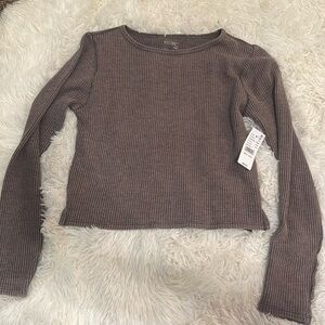 NEW WITH TAGS - Pacsun Waffle Knit Long Sleeve Top